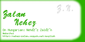 zalan nehez business card